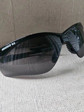 Nemesis RX Men Reading Sunglasses Eyewear Black Wrap Style Strength +1.50